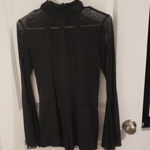 Black Sheer Women's Romper